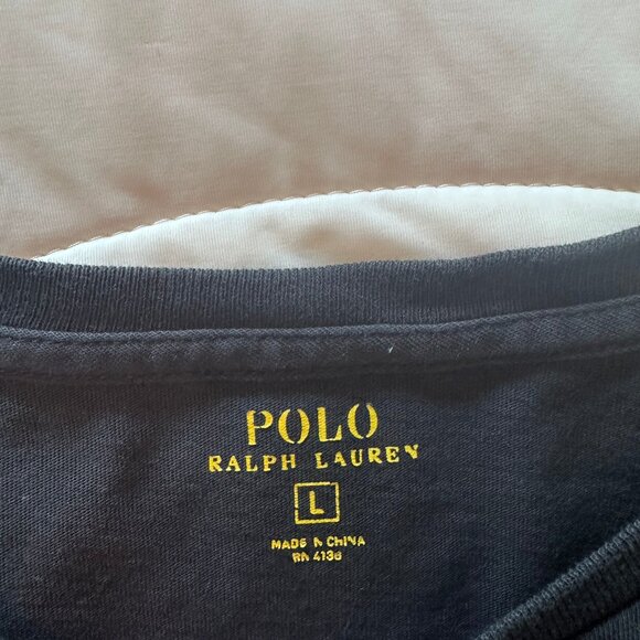 Polo by Ralph Lauren Black Tee with Red Logo - Picture 2 of 6
